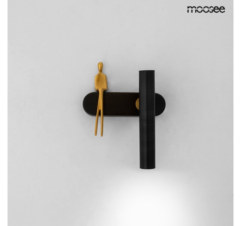 MOOSEE lampa ścienna BOY TUBE R czarna