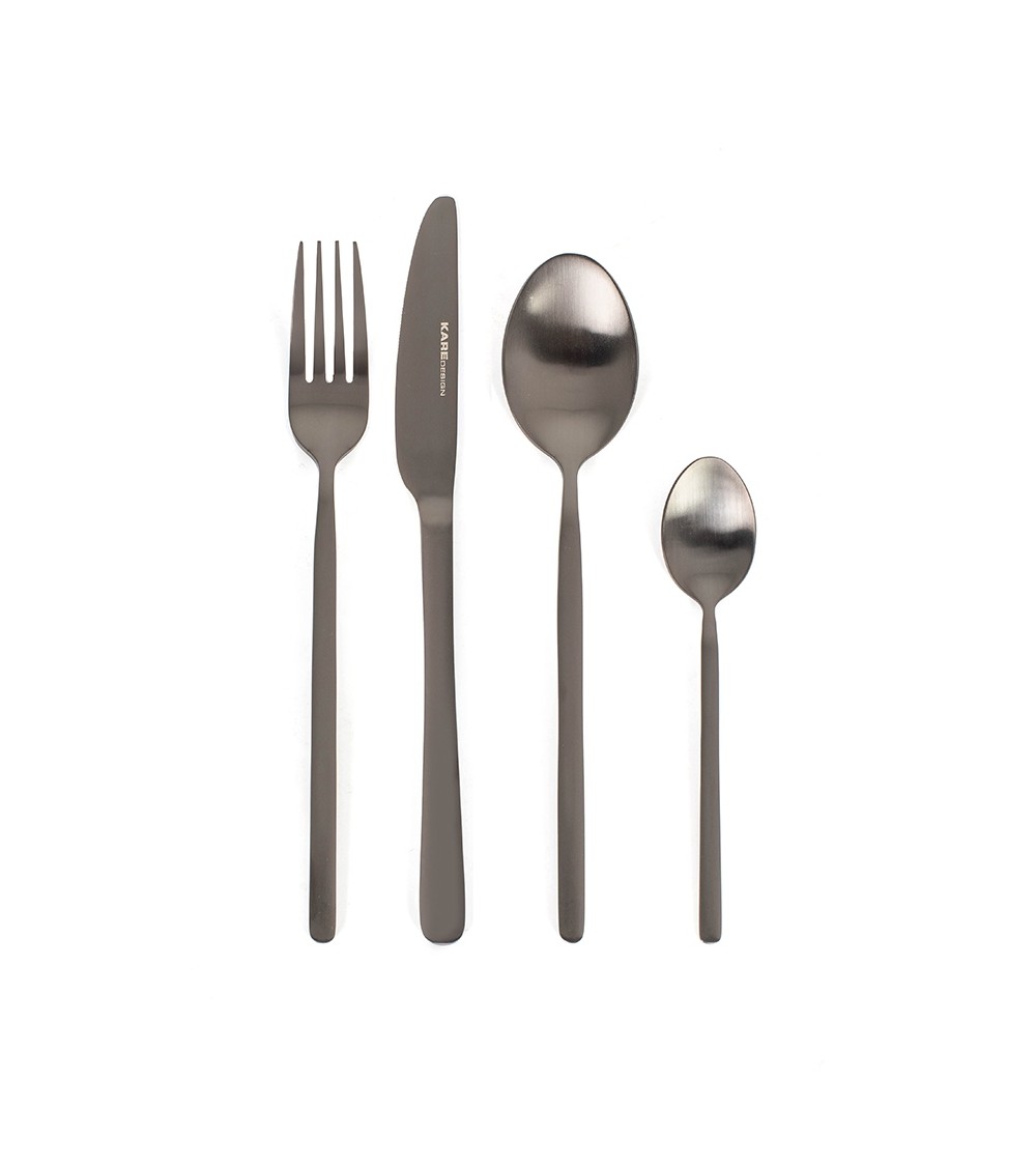 KARE zestaw sztućców GLORIA MATT BLACK    16 szt.