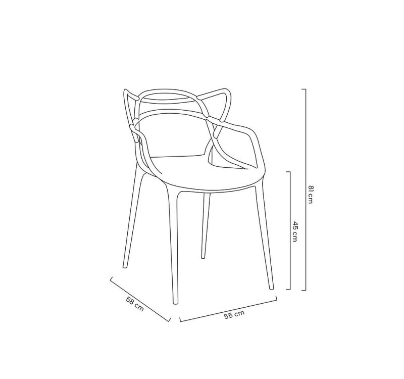 MODESTO krzesło HILO białe - polipropylen