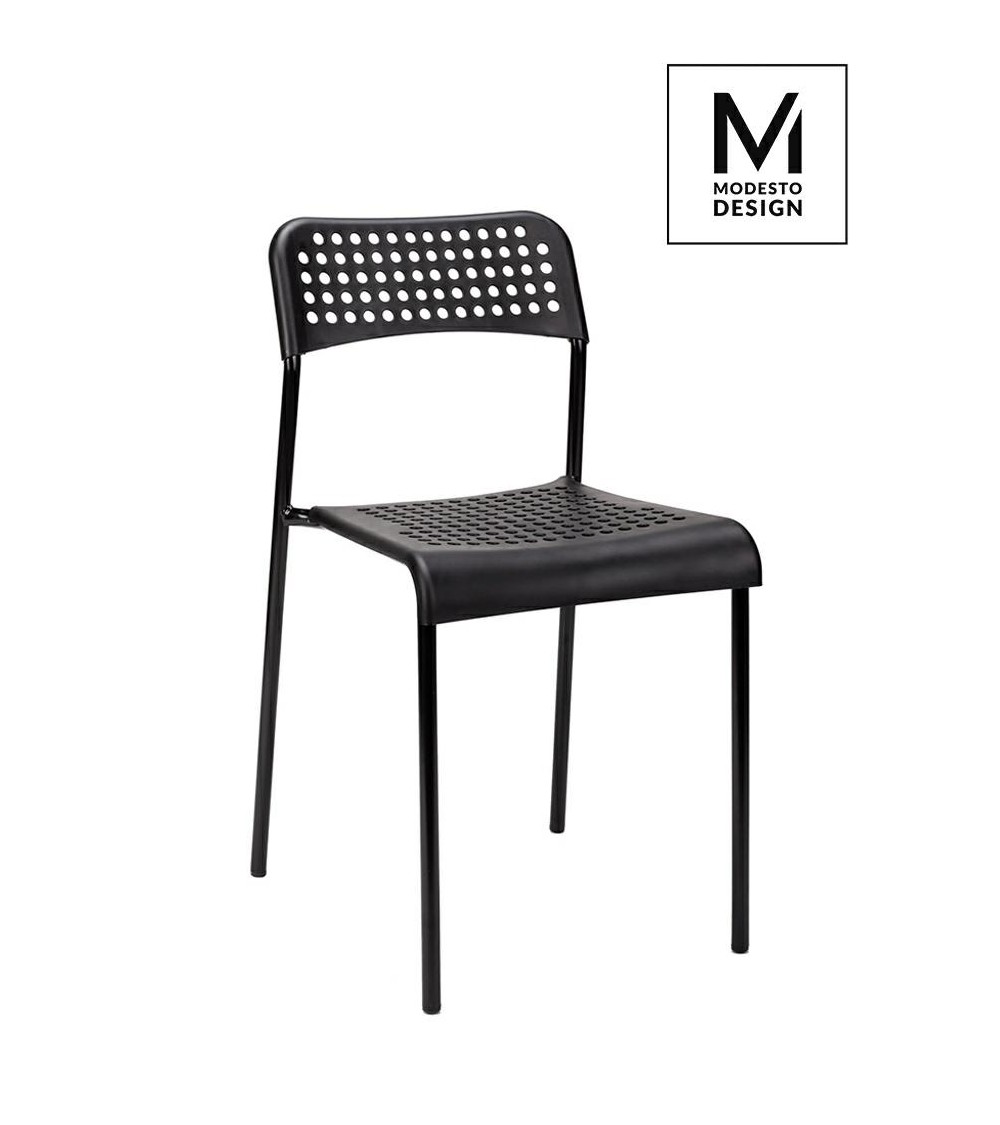 MODESTO krzesło DAVIS czarne - polipropylen, metal