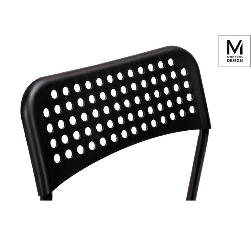 MODESTO krzesło DAVIS czarne - polipropylen, metal