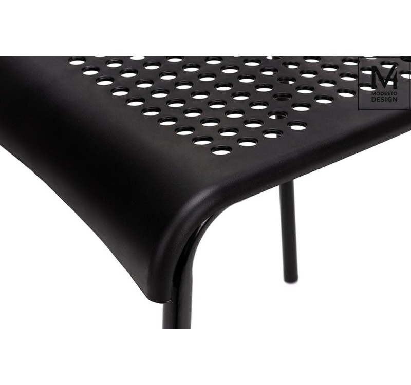 MODESTO krzesło DAVIS czarne - polipropylen, metal