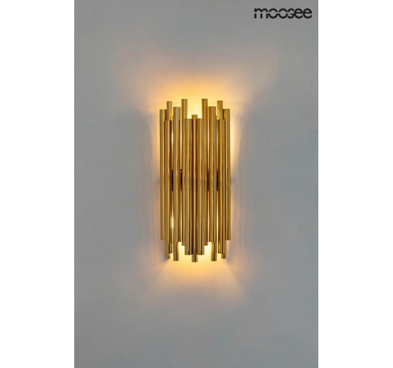 MOOSEE lampa ścienna TUBO złota