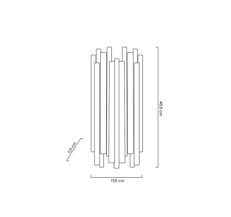 MOOSEE lampa ścienna TUBO złota
