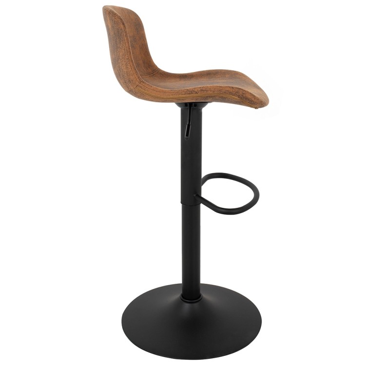 Krzesło barowe STOR PU regulowane  brązowe