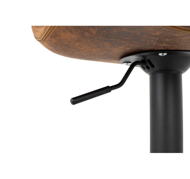 Krzesło barowe STOR PU regulowane  brązowe