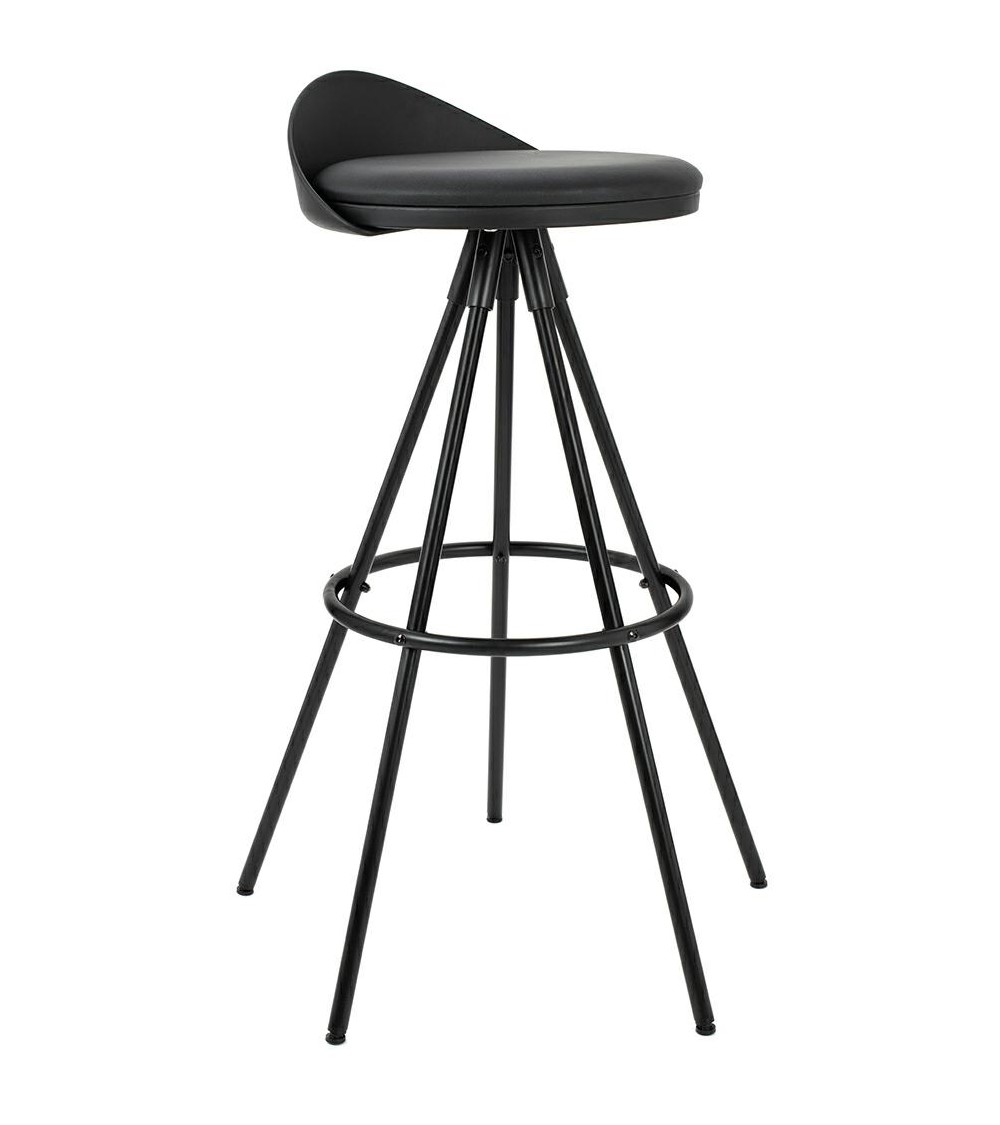 Krzesło barowe LANZA 76 czarne