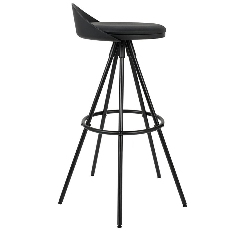 Krzesło barowe LANZA 76 czarne