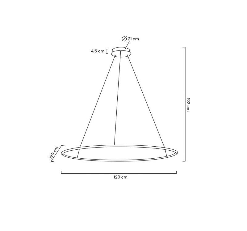 MOOSEE lampa wisząca RING SLIM 120 złota