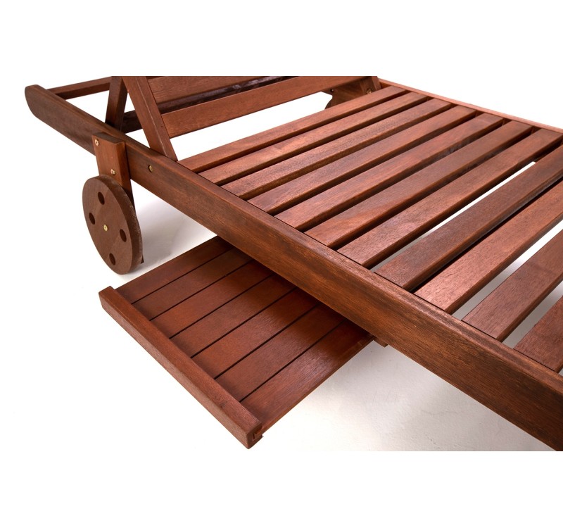 Zestaw ogrodowy AZURE leżak z materacem  i poduszką biało-czarny