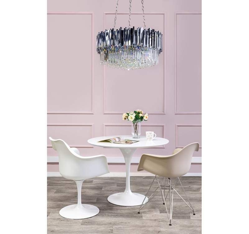 Stół TULIP PREMIUM 100 biały  - MDF, metal