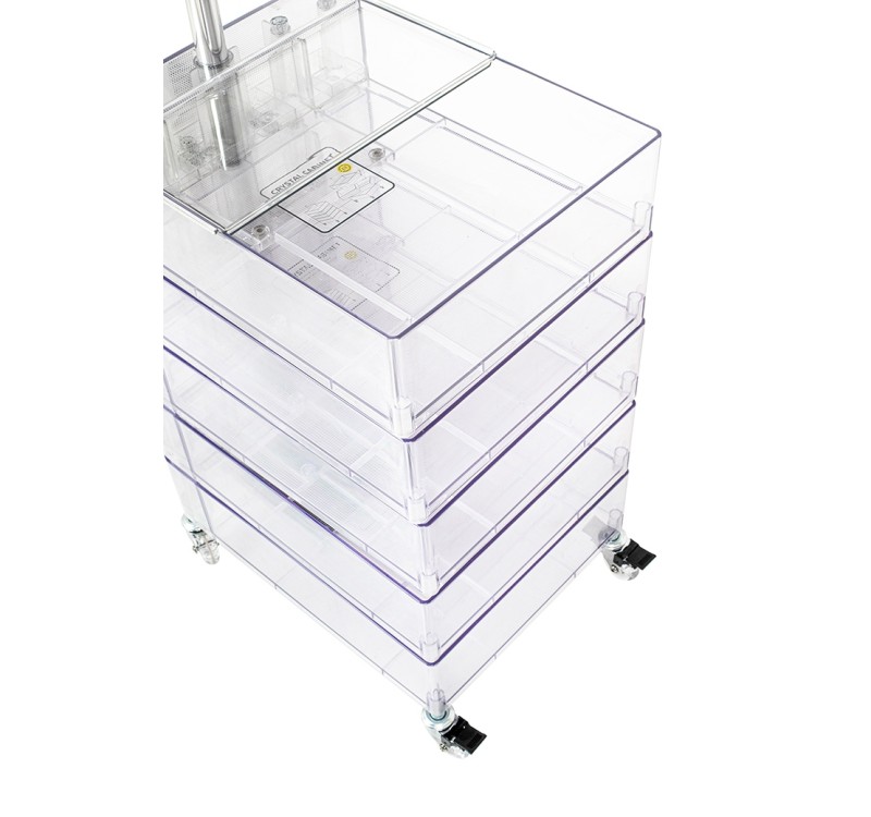 Szafka VISION transparentna - poliwęglan, kółeczka