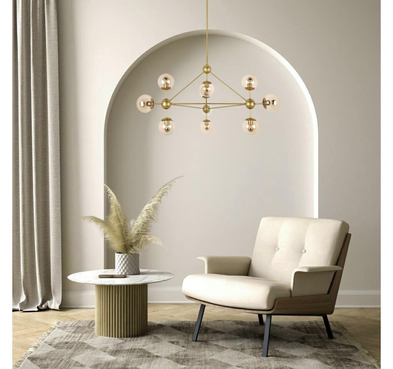 MOOSEE lampa wisząca ASTRIFERO 10 złota / bursztynowa