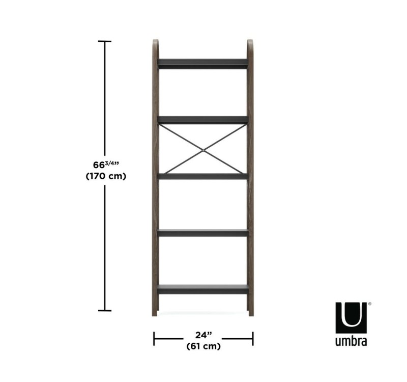 UMBRA pięciopozimowa półka BELLWOOD  czarny orzech