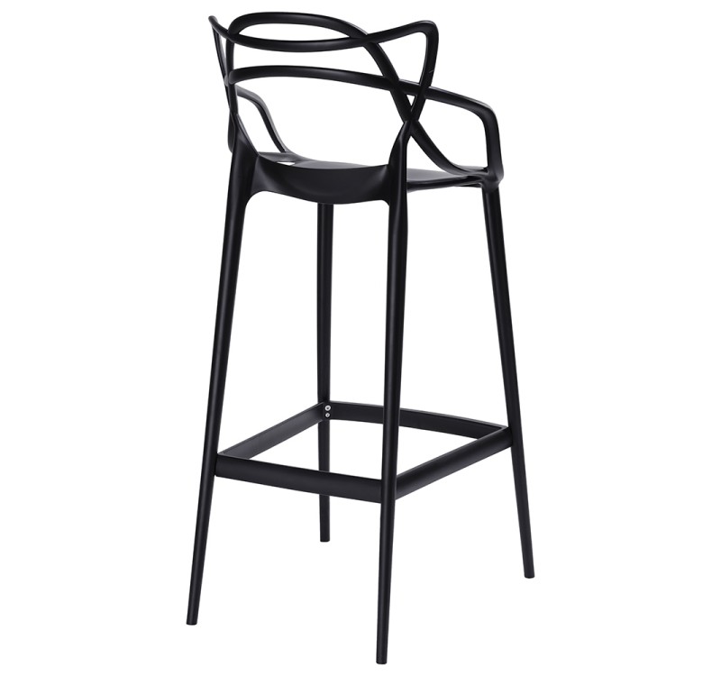 Krzesło barowe HILO PREMIUM 75 cm czarne