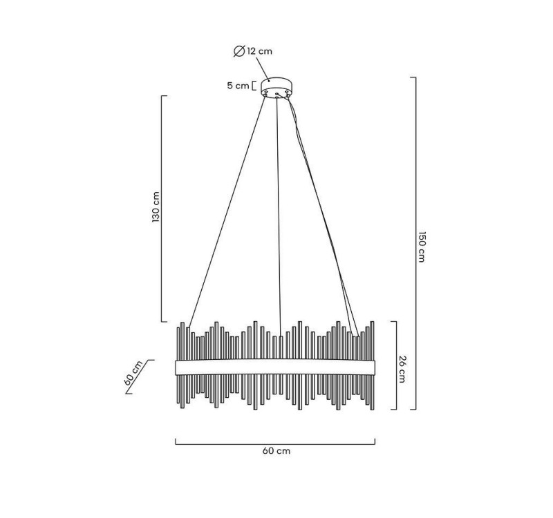 MOOSEE lampa wisząca FLORENS 60 złota