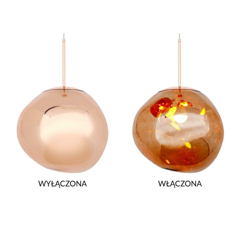 MOOSEE lampa wisząca FUSION 40 miedziana  - akryl