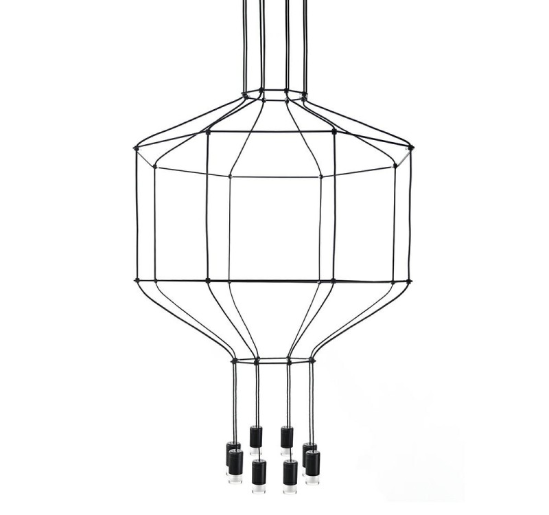 MOOSEE lampa wisząca FLUSSO 8 czarna