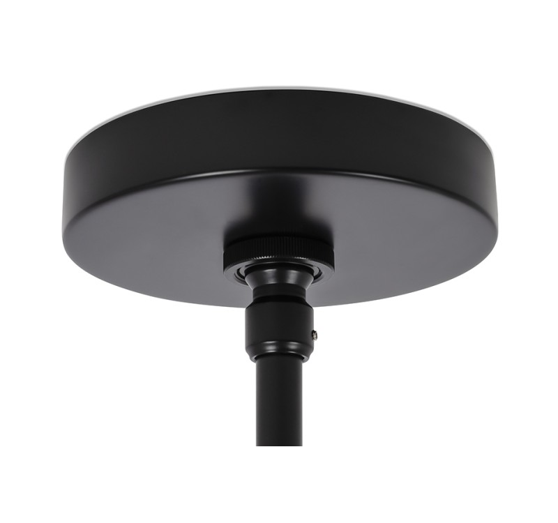 Lampa wisząca PLANETARIO 15 czarna - klosze dymione