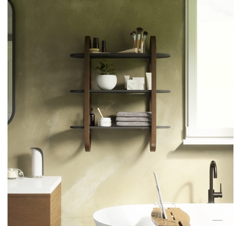 UMBRA półka ścienna BELLWOOD czarny orzech