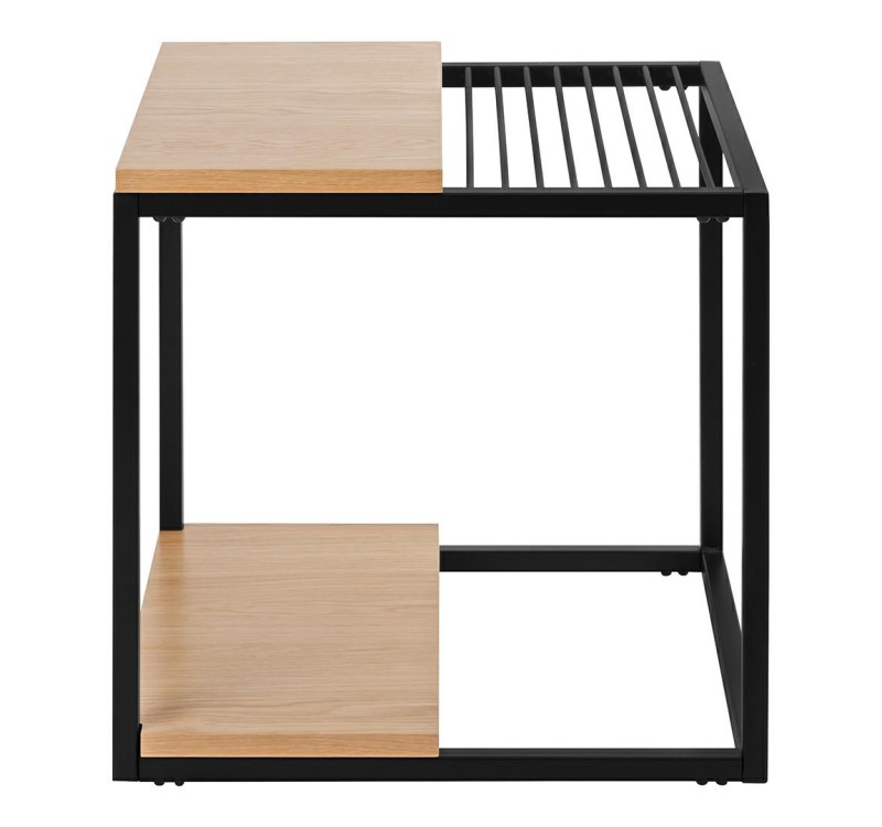 Stolik GALLER dąb - gazetnik, MDF, metal