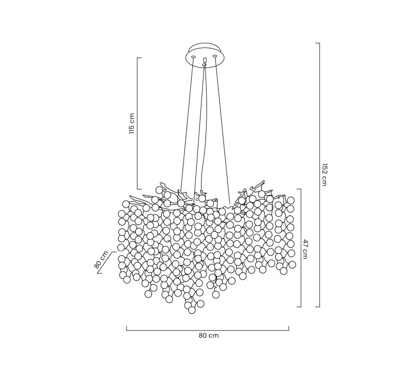 MOOSEE lampa wisząca RIVIERA 80 złota /   clear