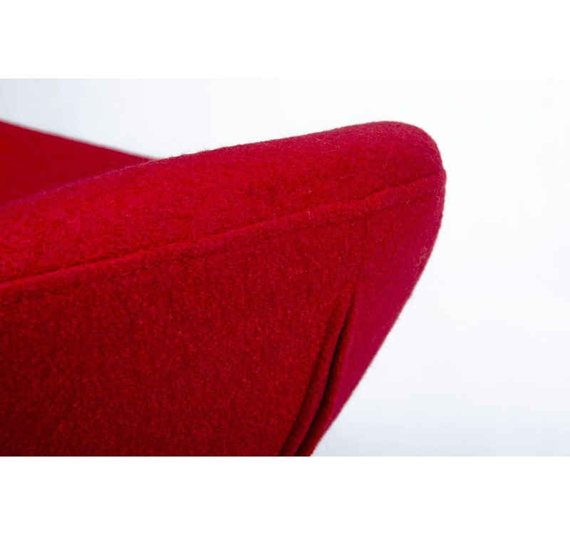 Podnóżek EGG SZEROKI czerwony.1 - wełna, stal