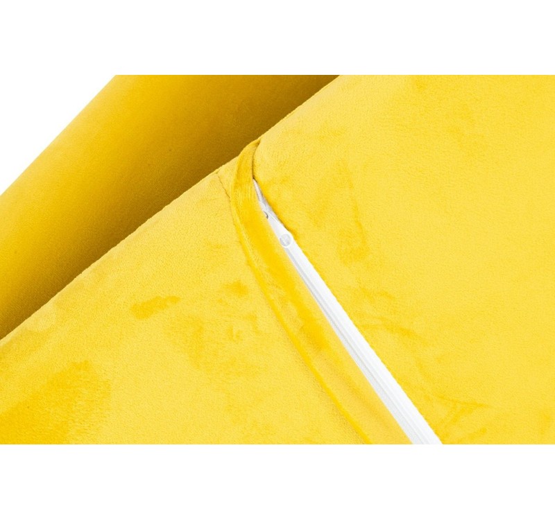 Fotel EMMA VELVET żółty welur - podstawa metal czarna