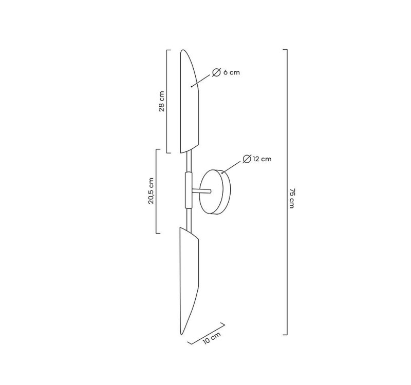 MOOSEE lampa ścienna LOCCA złota
