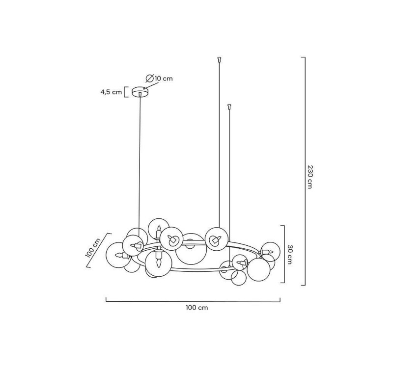 MOOSEE lampa wisząca ALURE 120 czarna