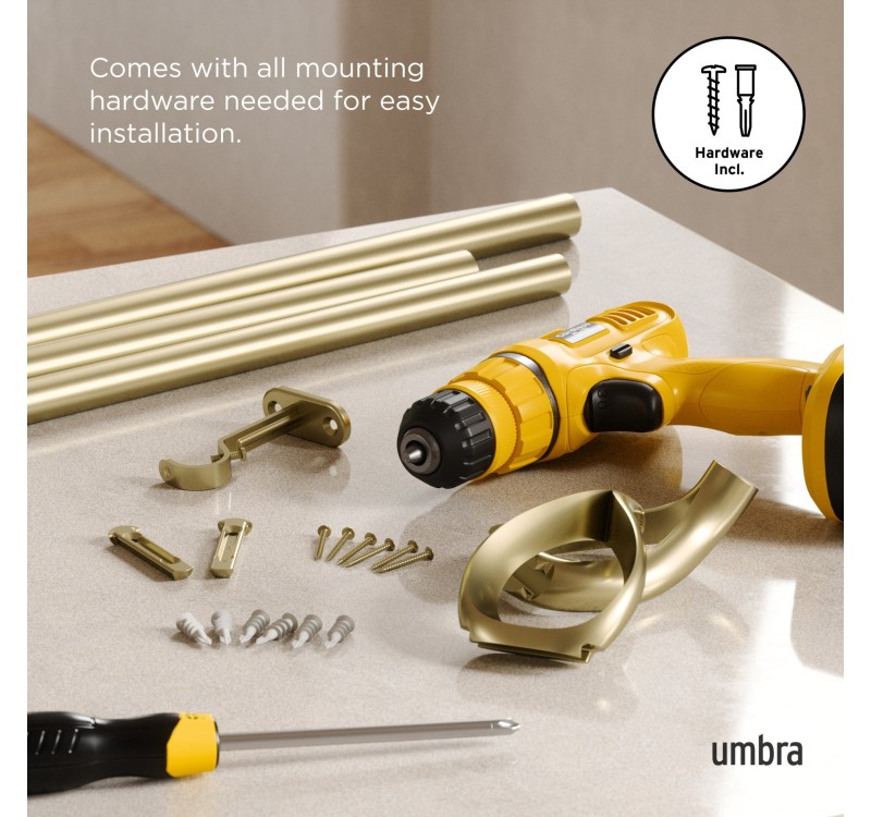 UMBRA karnisz LOOP 1 107 - 305 cm złoty