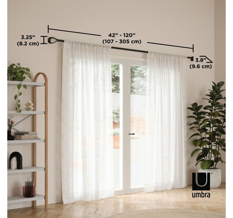 UMBRA karnisz LOOP 1 107 - 305 cm czarny
