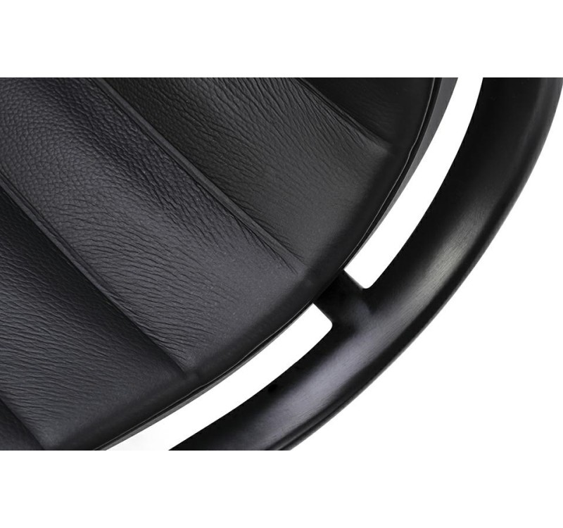 Fotel biurowy BODY PRESTIGE PLUS czarny  - skóra naturalna, aluminium