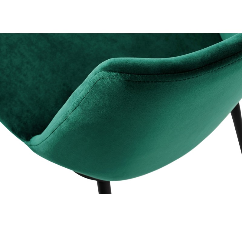 Krzesło barowe DIEGO 65 zielone - welur, podstawa czarno złota
