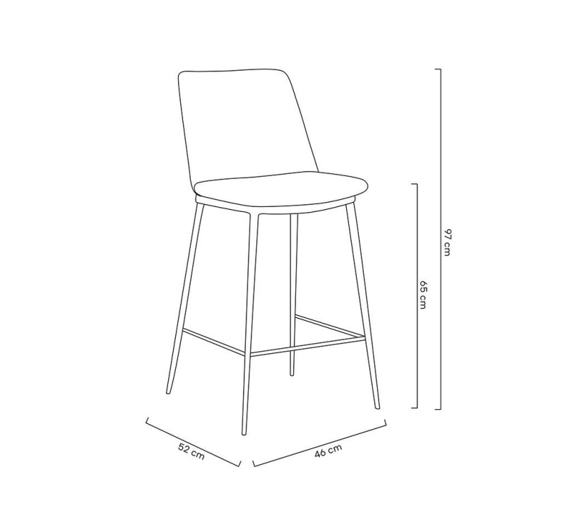 Krzesło barowe DIEGO 65 zielone - welur, podstawa czarno złota