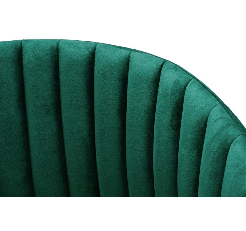 Krzesło barowe MARGO 65 ciemny zielony - welur, podstawa złota