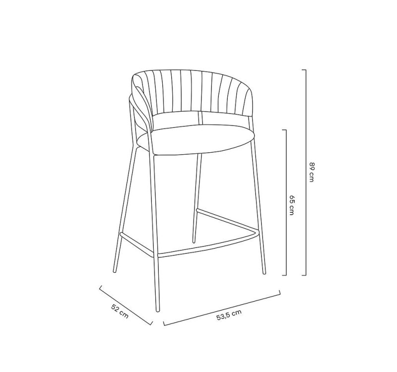 Krzesło barowe MARGO 65 ciemny zielony - welur, podstawa złota