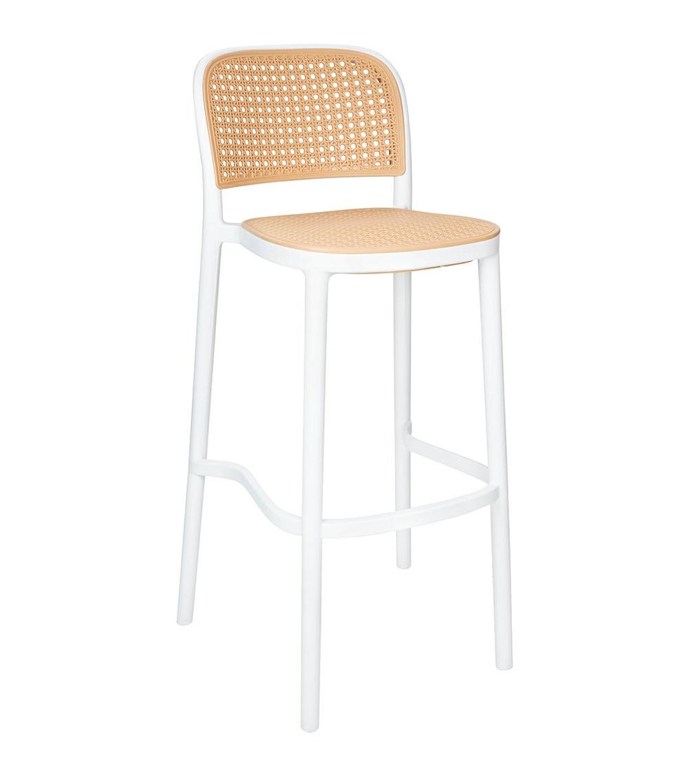 Krzesło barowe WICKY białe