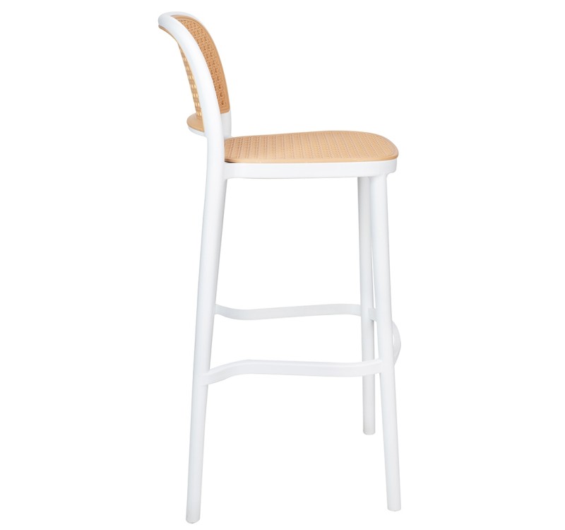 Krzesło barowe WICKY białe