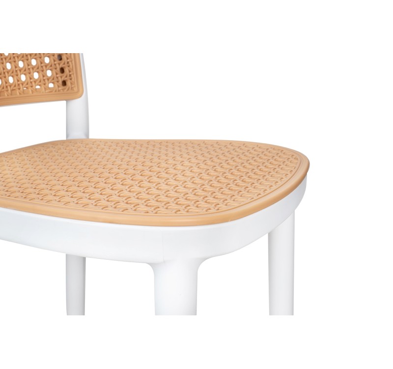 Krzesło barowe WICKY białe