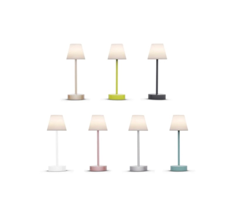 NEW GARDEN lampa stołowa LOLA SLIM 30 BATTERY rose gold