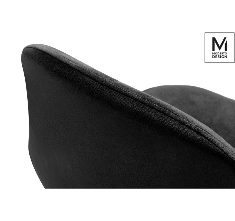 MODESTO krzesło LUCY czarne - welur, metal