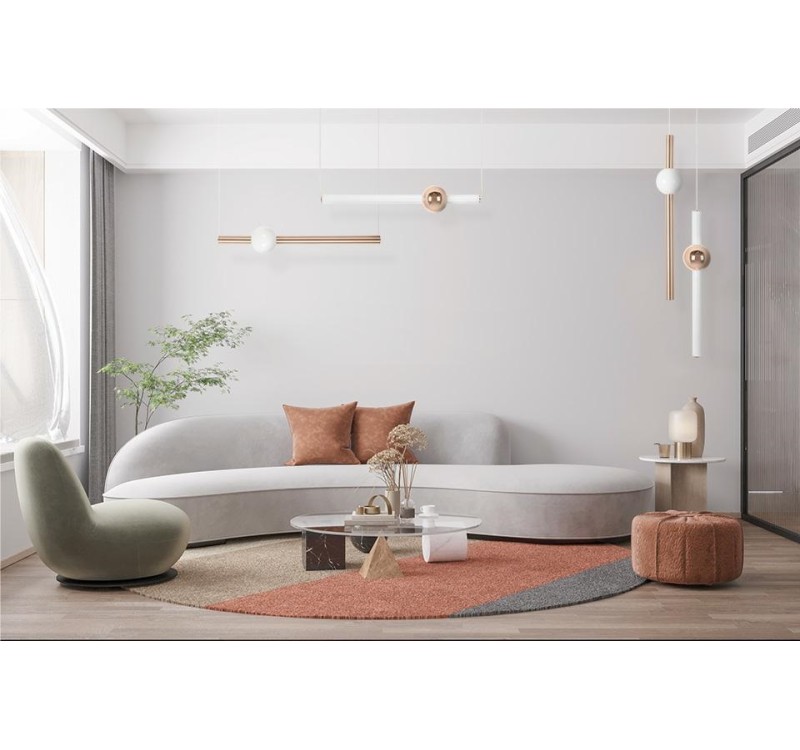 MOOSEE lampa wisząca LIBRA 90 IN  biała / złota