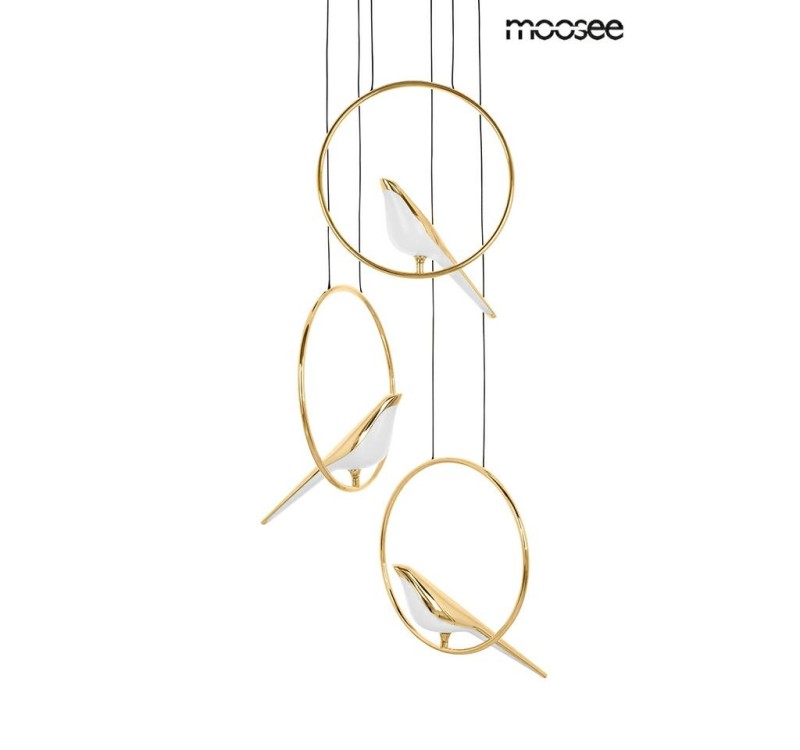 MOOSEE lampa wisząca BIRD DISC złota