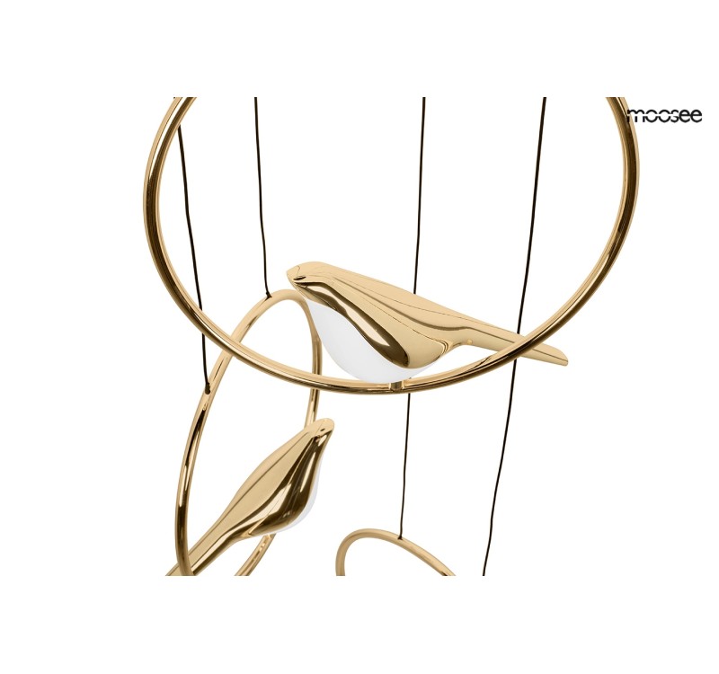 MOOSEE lampa wisząca BIRD DISC złota
