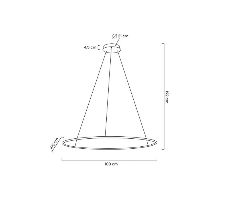 MOOSEE lampa wisząca RING SLIM 100 złota