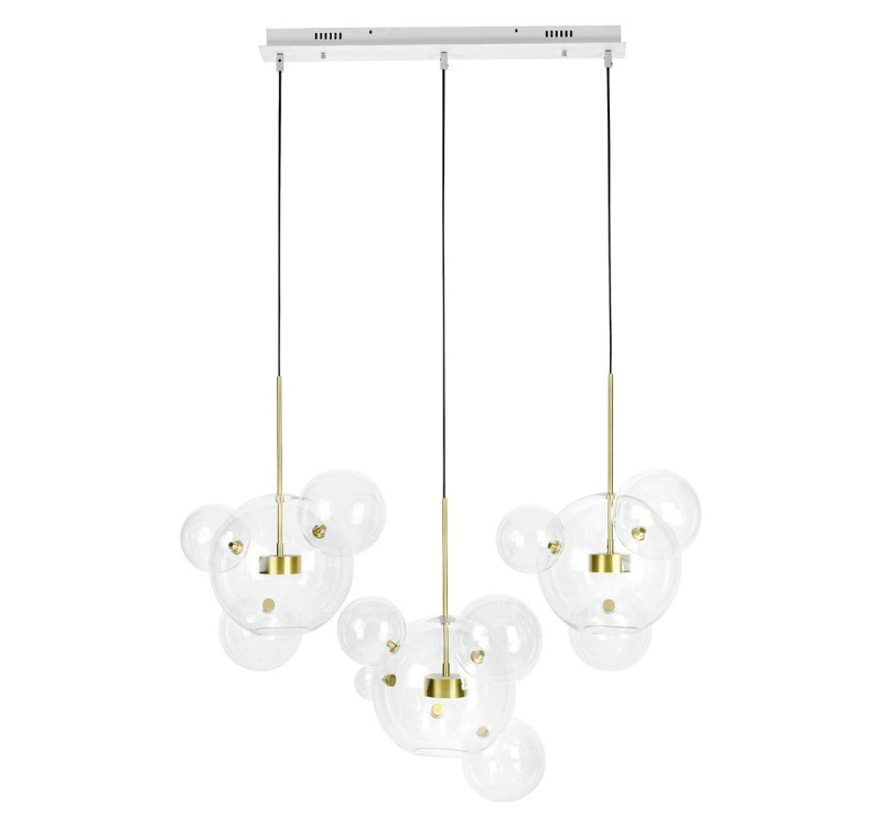 MOOSEE lampa wisząca CAPRI LINE 3 złota   - 180 LED, aluminium, szkło