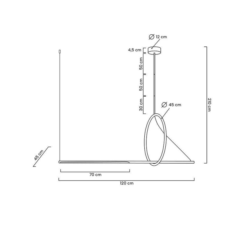 MOOSEE lampa wisząca STICK czarna