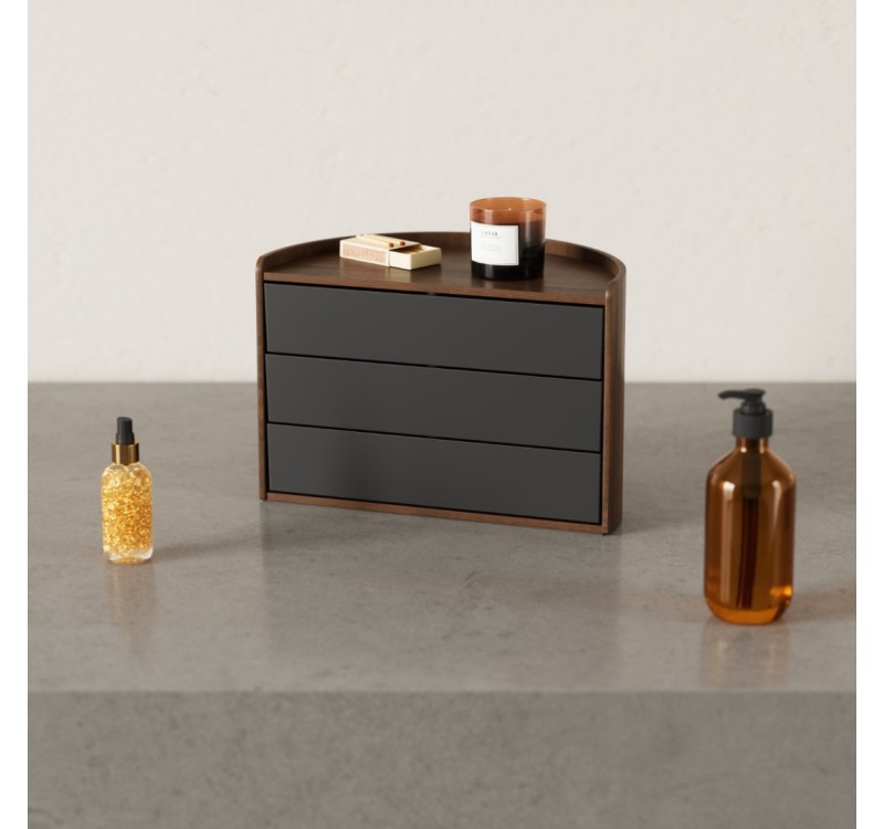 UMBRA pojmenik na biżuterię MOONA czarny  orzech