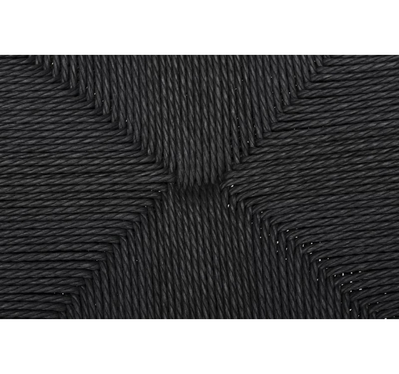 Krzesło WISHBONE czarne - drewno bukowe, czarne włókno